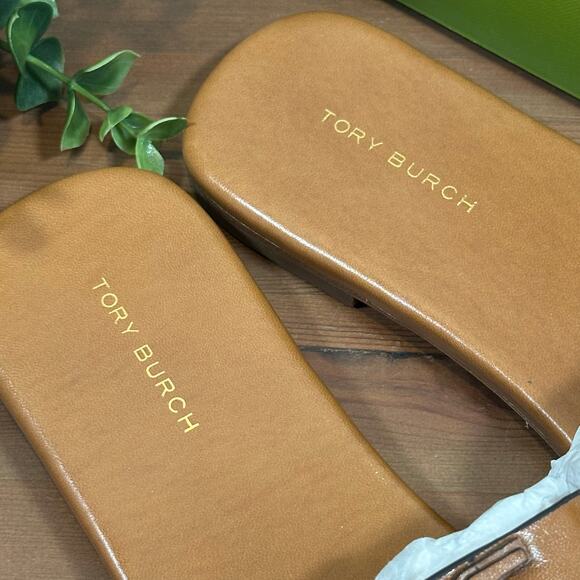 Tory Burch Women's Ines Single Band Slide Tan Sandals Size 5 - Picture 7 of 11